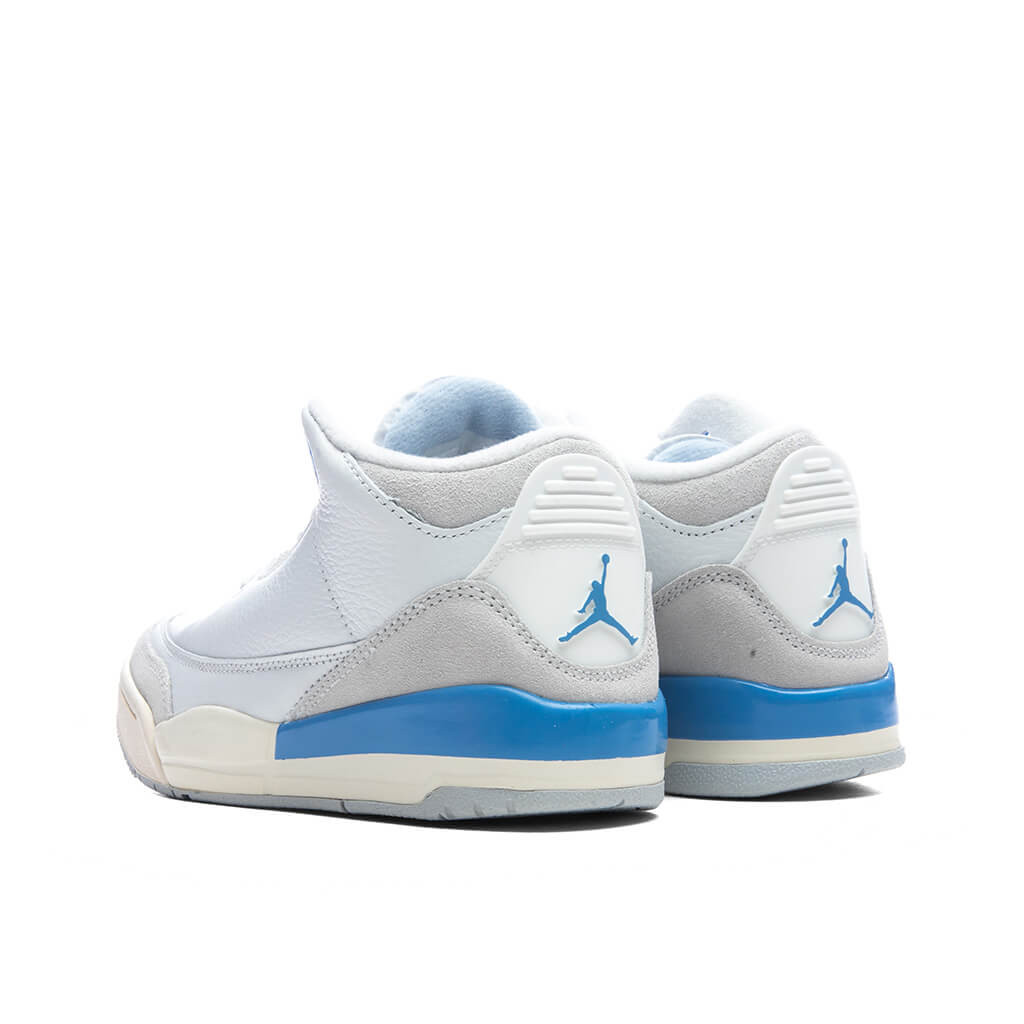 Air Jordan 3 Retro 'Lucky Shorts' (PS) - Summit White/Hydrogen Blue/Legend Blue