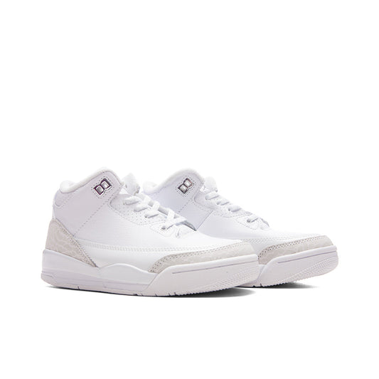 Air Jordan 3 Retro 'Pure Money' (PS) - White/Metalic Silver