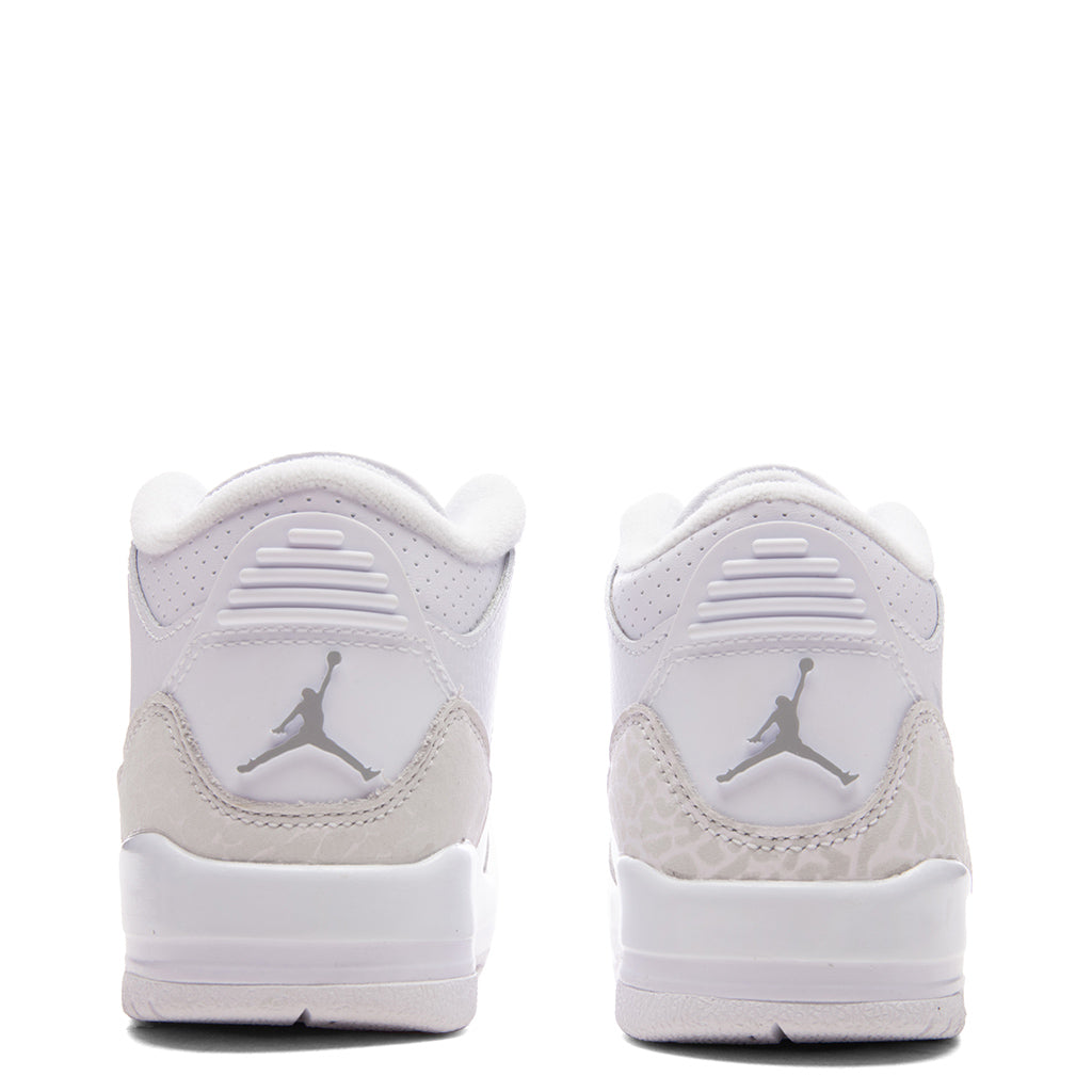 Air Jordan 3 Retro 'Pure Money' (PS) - White/Metalic Silver