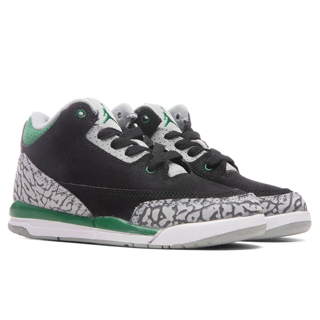Air Jordan 3 Retro (PS) "Pine Green" - Black/Pine Green/Silver