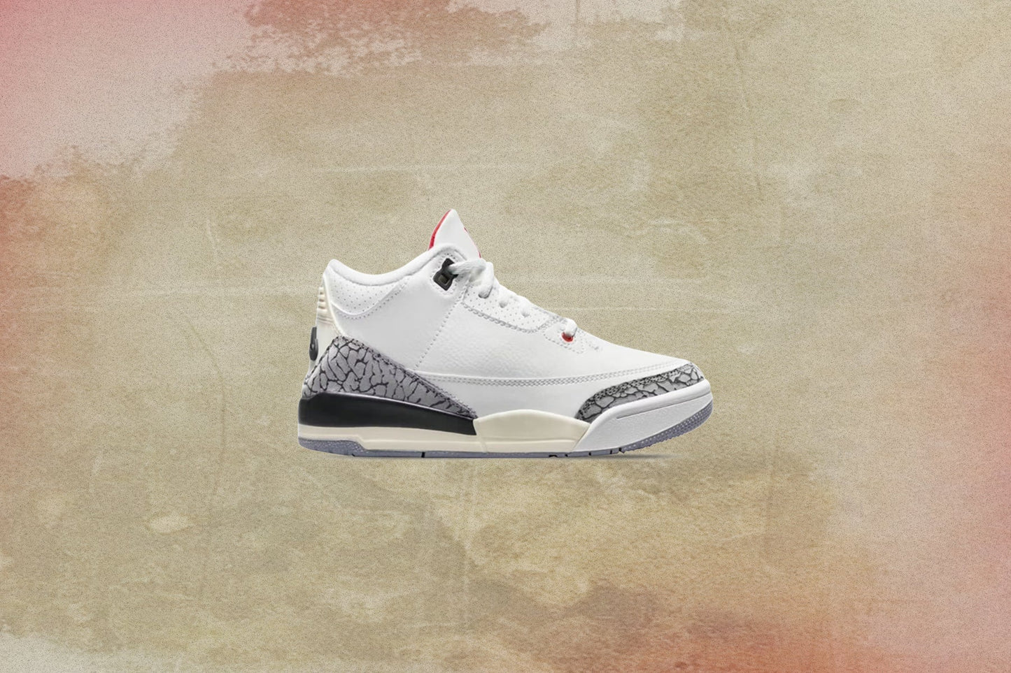 Air Jordan 3 Retro (PS) White Cement Reimagined - Summit White/Fire Red