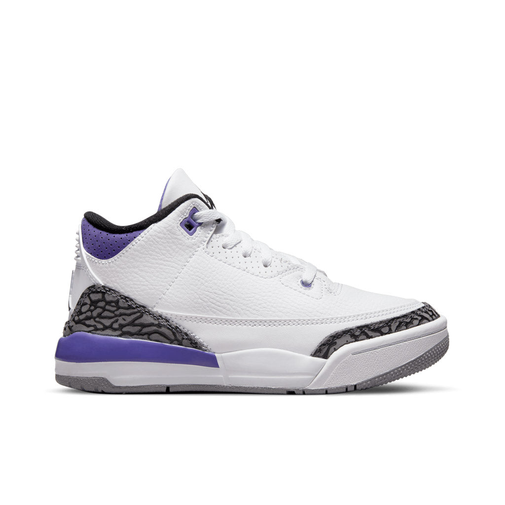 Air Jordan 3 Retro (PS) - White/Black/Dark Iris