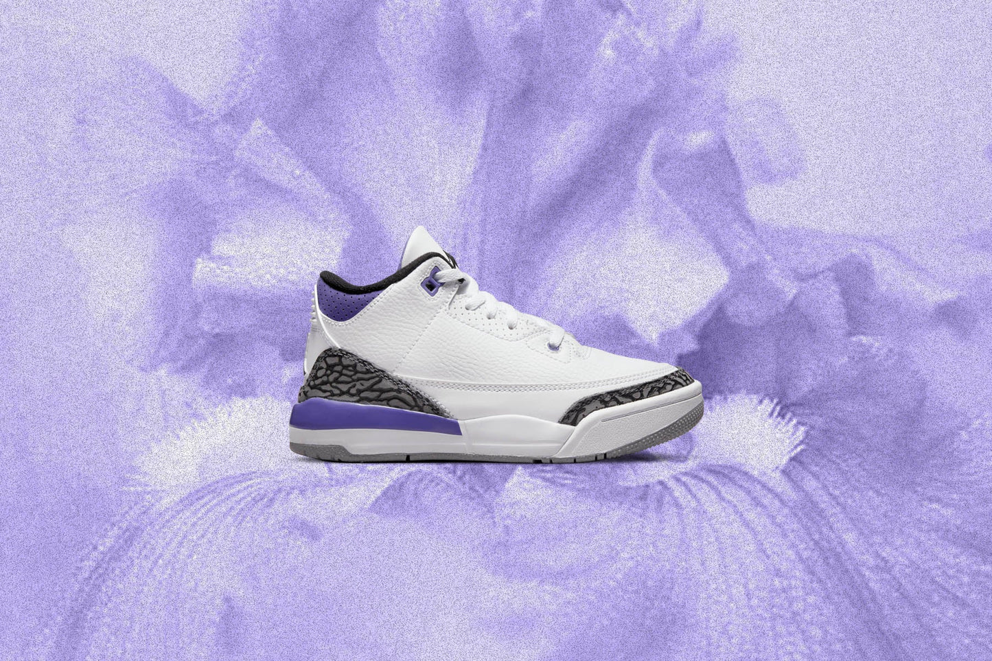 Air Jordan 3 Retro (PS) - White/Black/Dark Iris