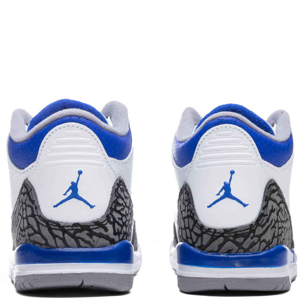 Air Jordan 3 Retro (PS) 'Racer Blue' - White/Cement Grey