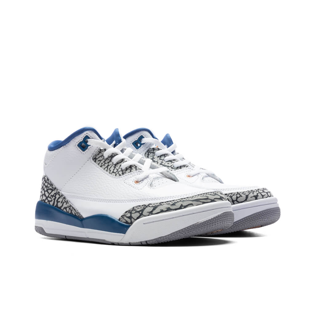 Air Jordan 3 Retro (PS) True Blue and Copper - White/Metallic Copper/True Blue