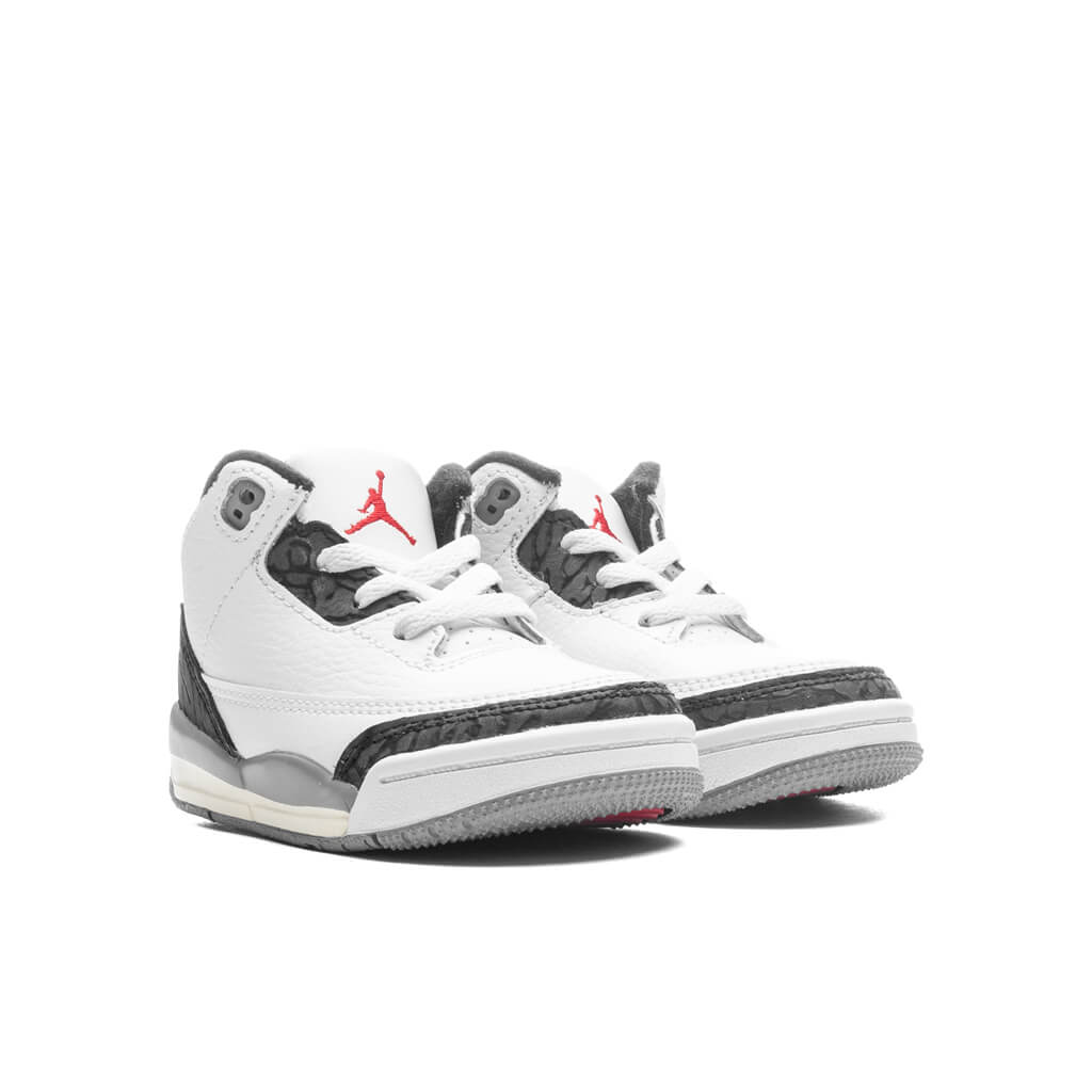 Air Jordan 3 Retro (TD) - Summit White/Fire Red/Cement Grey