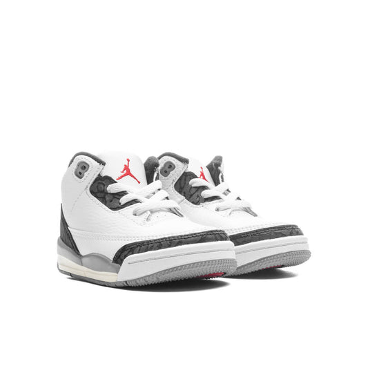 Air Jordan 3 Retro (TD) - Summit White/Fire Red/Cement Grey