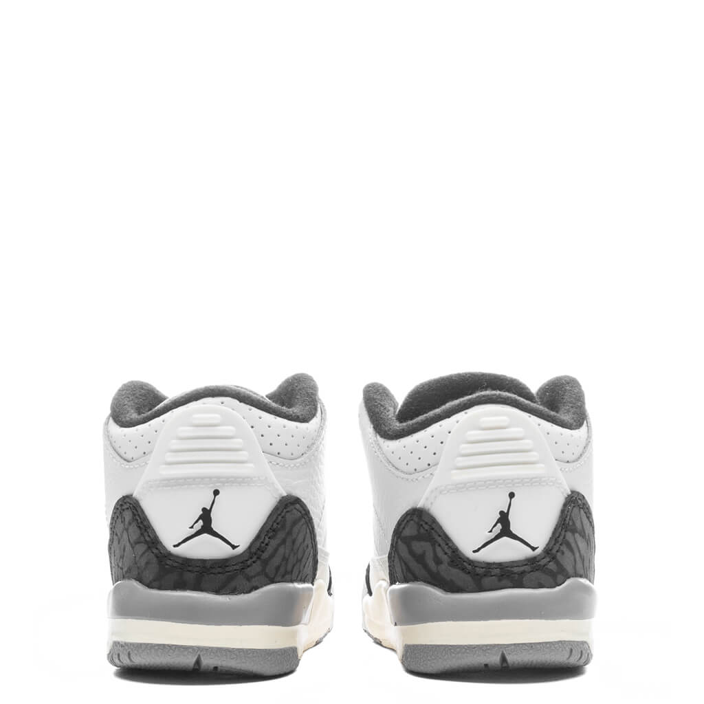 Air Jordan 3 Retro (TD) - Summit White/Fire Red/Cement Grey