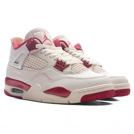 Women's Air Jordan 4 Retro 'Valentine's Day' - Pale Ivory/Sierra Red/Tough Red