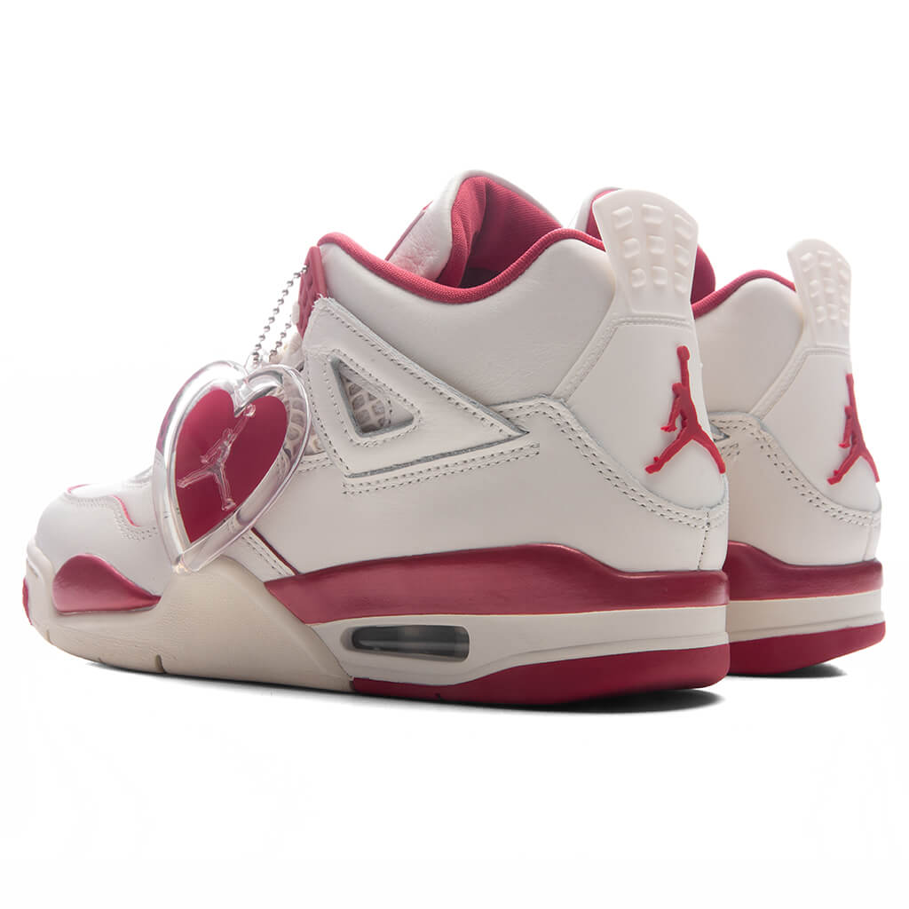 Women's Air Jordan 4 Retro 'Valentine's Day' - Pale Ivory/Sierra Red/Tough Red