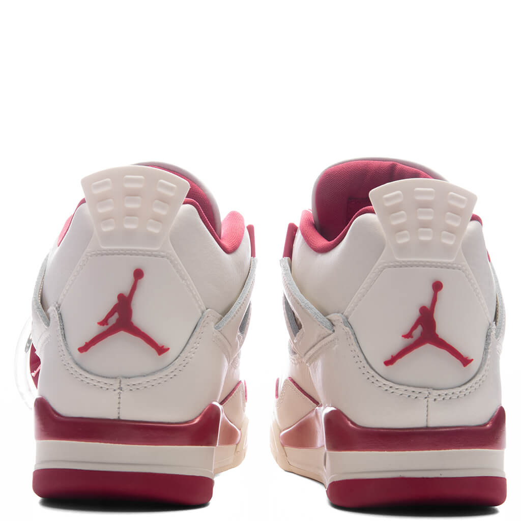 Women's Air Jordan 4 Retro 'Valentine's Day' - Pale Ivory/Sierra Red/Tough Red
