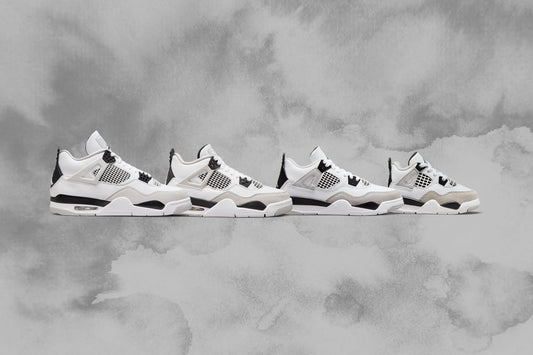 Air Jordan 4 Retro (PS) - White/Black/Neutral Grey