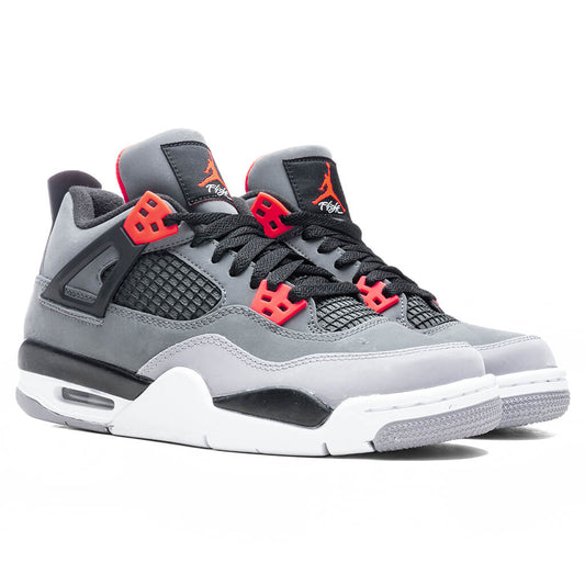 Air Jordan 4 Retro 'Infrared' (GS) - Dark Grey/Infrared 23/Black Cement Grey