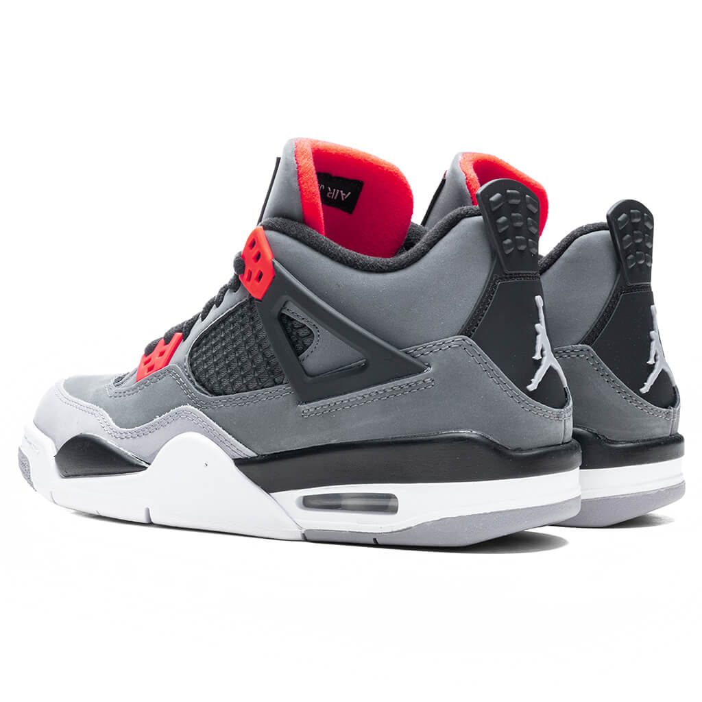 Air Jordan 4 Retro 'Infrared' (GS) - Dark Grey/Infrared 23/Black Cement Grey