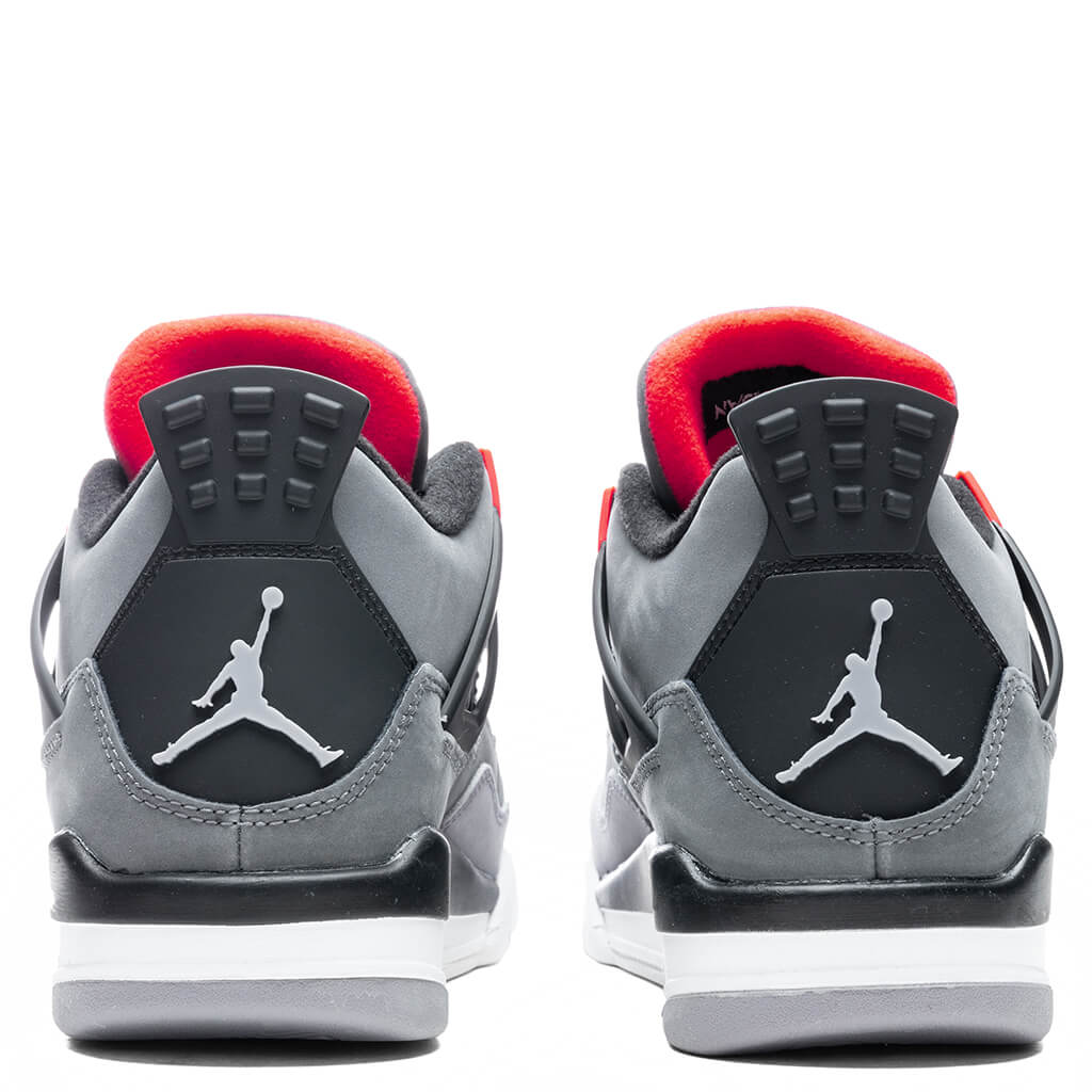 Air Jordan 4 Retro 'Infrared' (GS) - Dark Grey/Infrared 23/Black Cement Grey