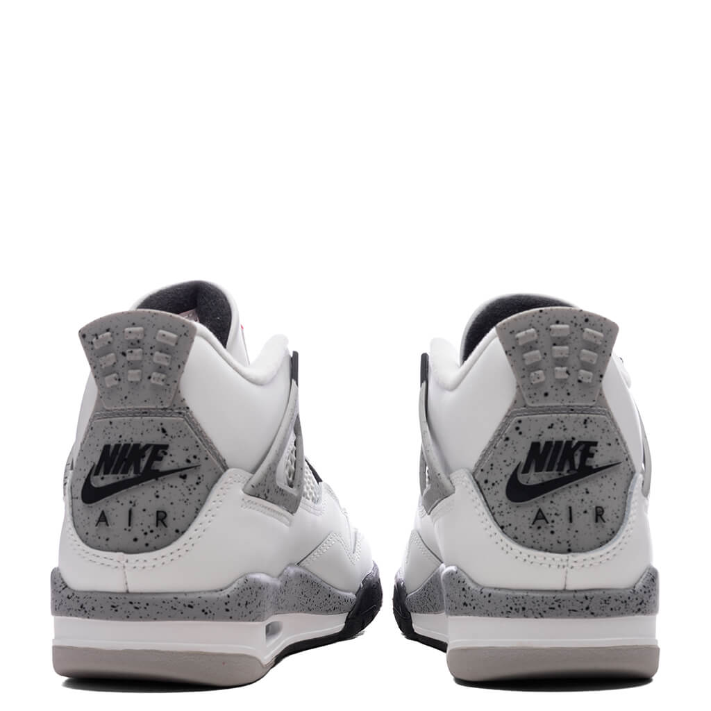 Air Jordan 4 Retro OG 'White Cement' (GS) - Summit White/Fire Red/Cement Grey/Black