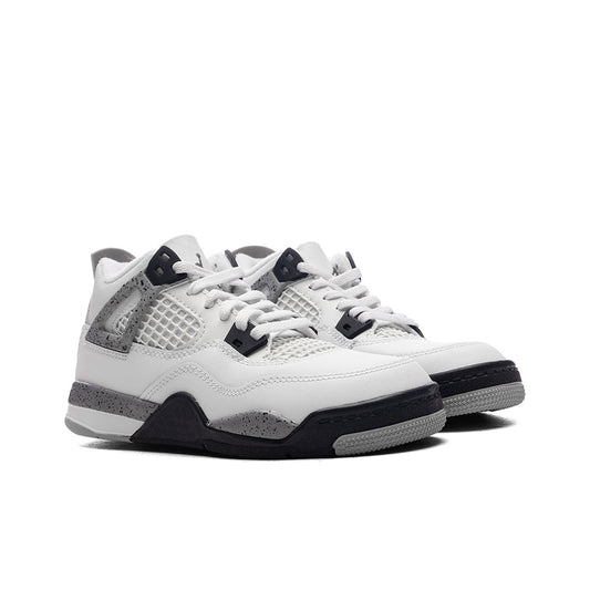 Air Jordan 4 Retro OG 'White Cement' (PS) - Summit White/Fire Red/Cement Grey/Black