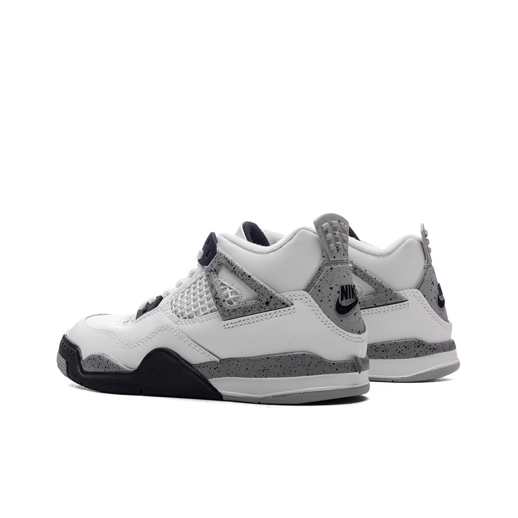 Air Jordan 4 Retro OG 'White Cement' (PS) - Summit White/Fire Red/Cement Grey/Black
