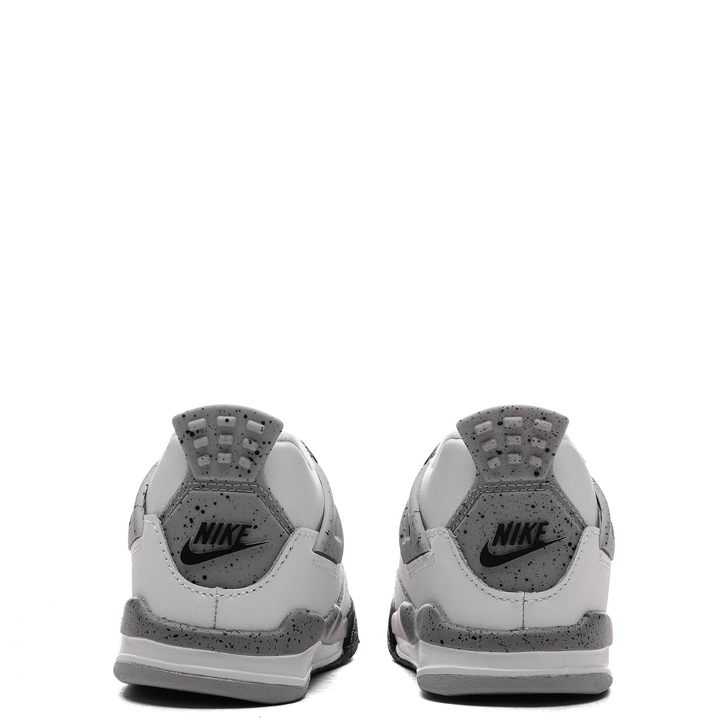 Air Jordan 4 Retro OG 'White Cement' (TD) - Summit White/Fire Red/Cement Grey/Black