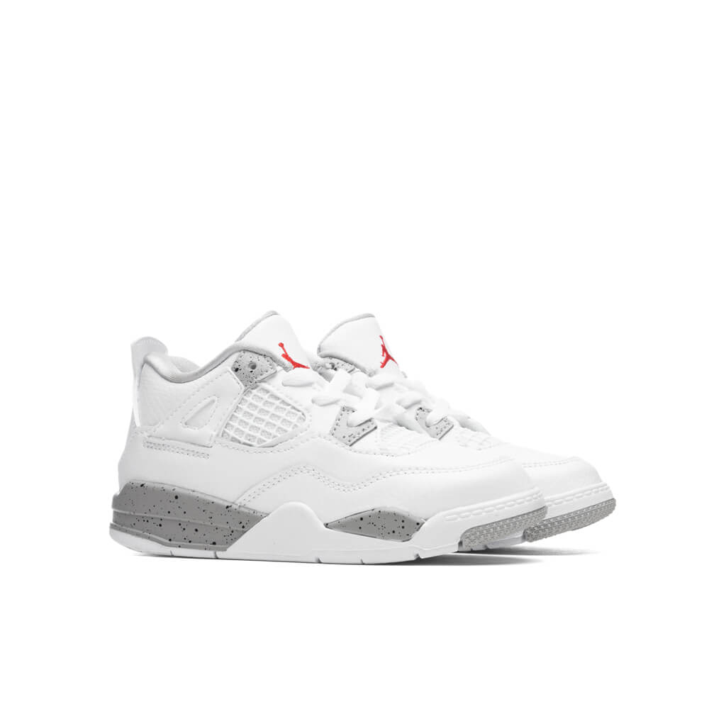 Air Jordan 4 Retro (TD) - White/Fire Red