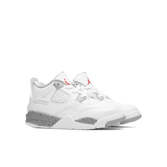 Air Jordan 4 Retro (TD) - White/Fire Red