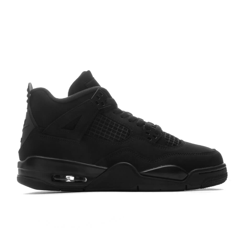 Air Jordan 4 Retro 'Black Cat' (GS) - Black/Light Graphite