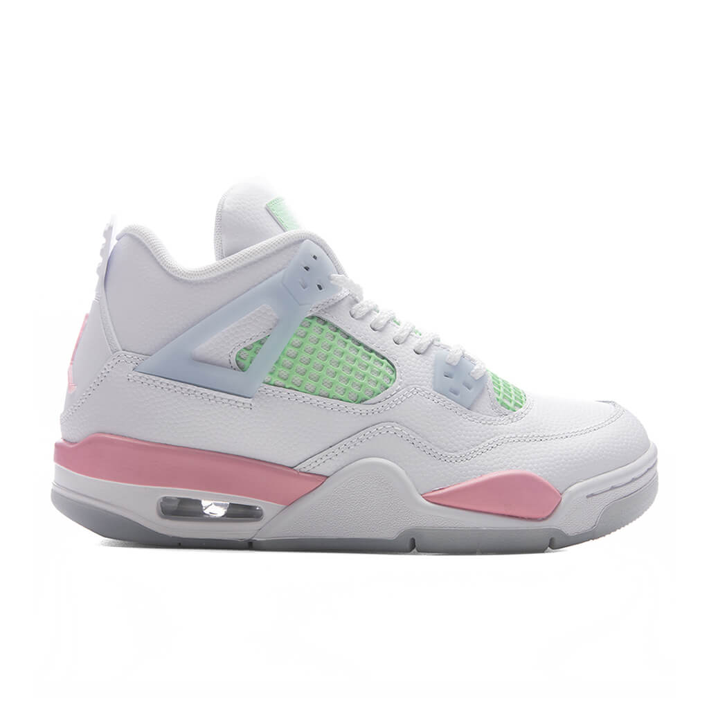 Air Jordan 4 Retro 'Valentine's Day' (GS) - White/Medium Soft Pink/Half Blue