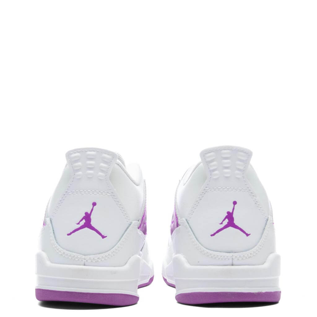 Jordan 4 Retro (PS) - White/Hyper Violet
