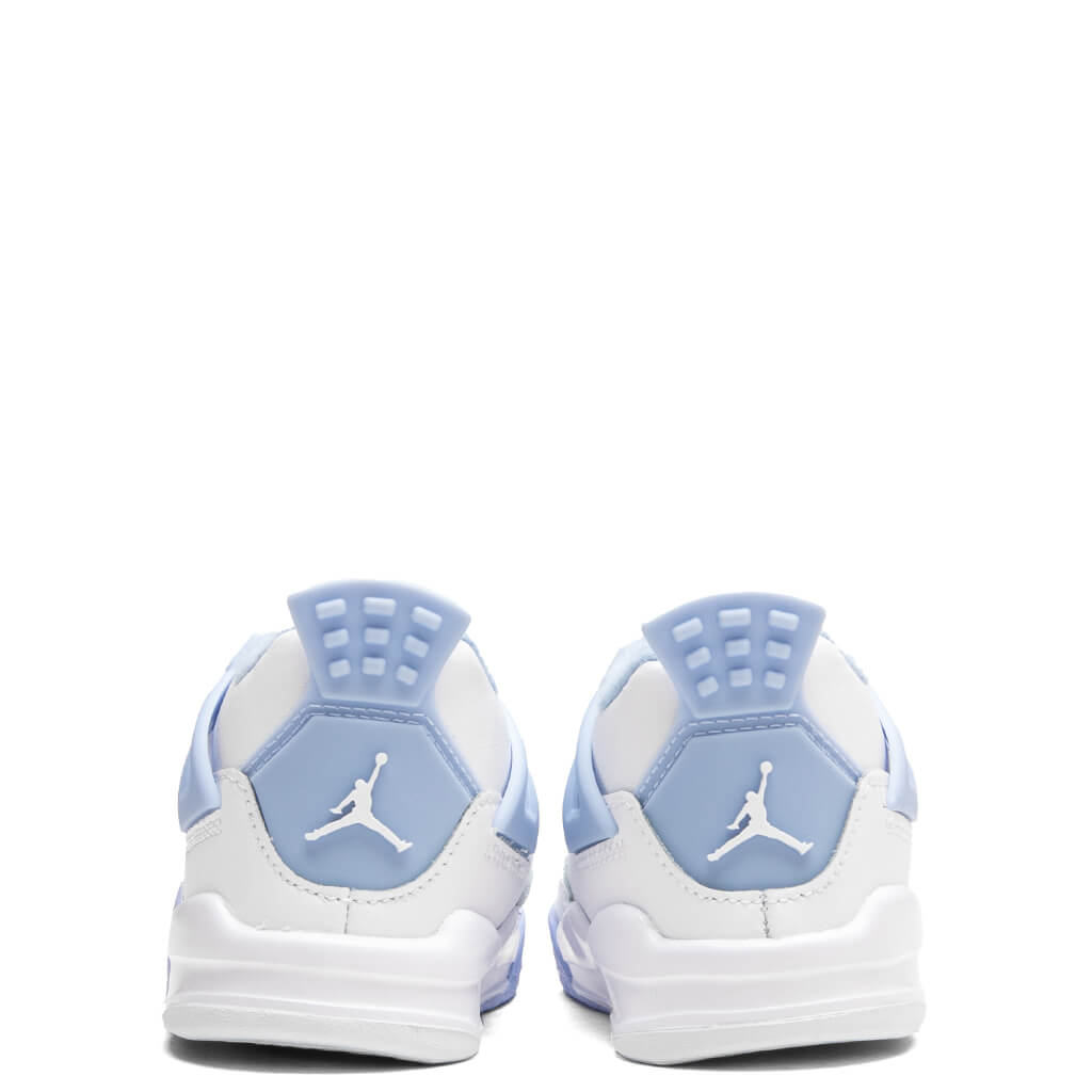 Air Jordan 4 Retro 'Aluminum' (TD) - White/Aluminum/Blue Tint/Oil Green