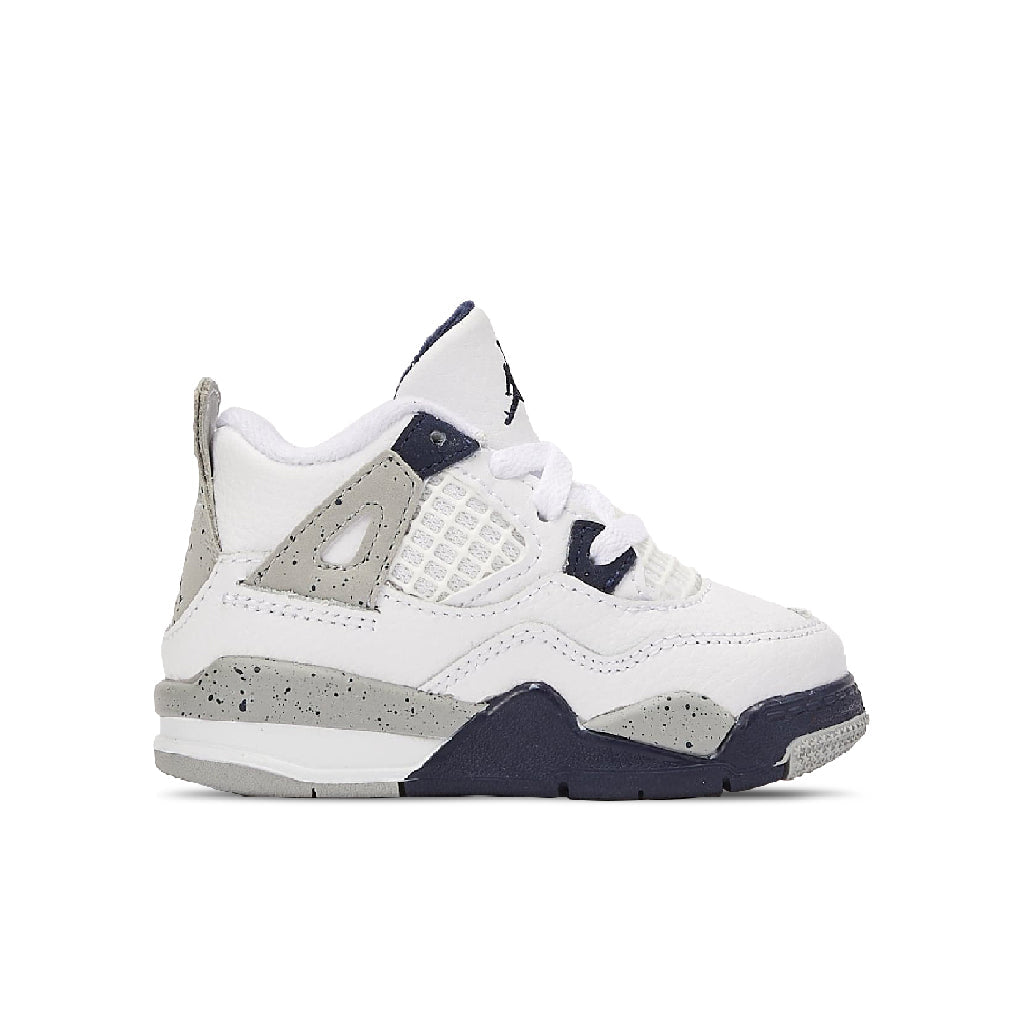 Air Jordan 4 Retro (TD) - White/Midnight Navy/Light Smoke Grey