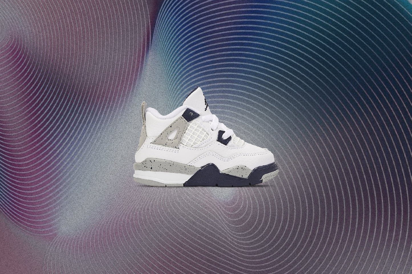 Air Jordan 4 Retro (TD) - White/Midnight Navy/Light Smoke Grey