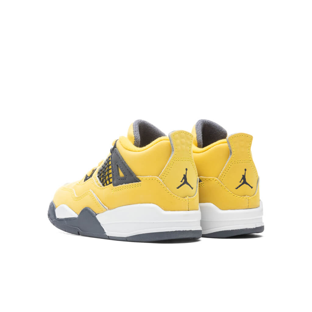 Air Jordan 4 Retro (TD) 'Lightning' - Tour Yellow/Dark Blue Grey