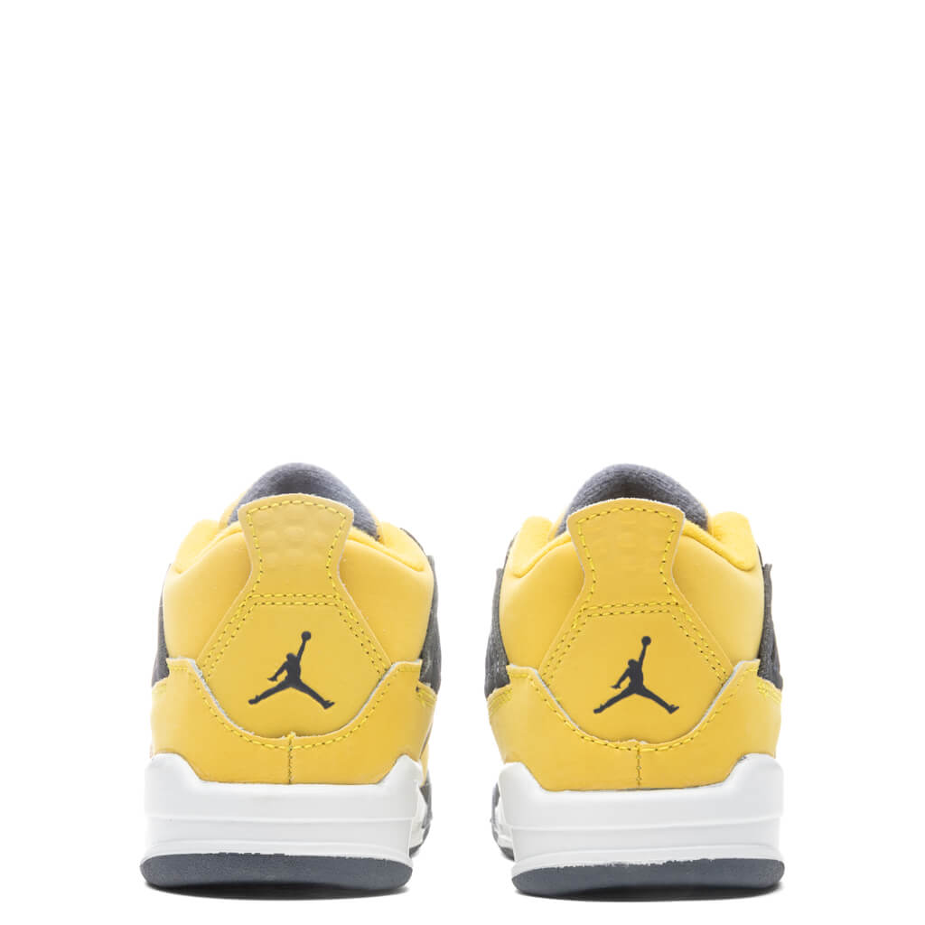 Air Jordan 4 Retro (TD) 'Lightning' - Tour Yellow/Dark Blue Grey