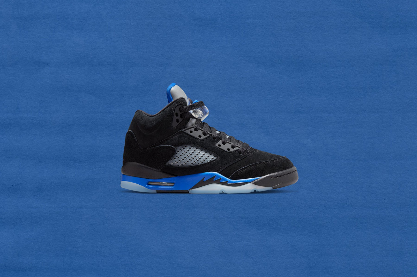 Air Jordan 5 Retro (GS) "Racer Blue" - Black/Reflect Silver