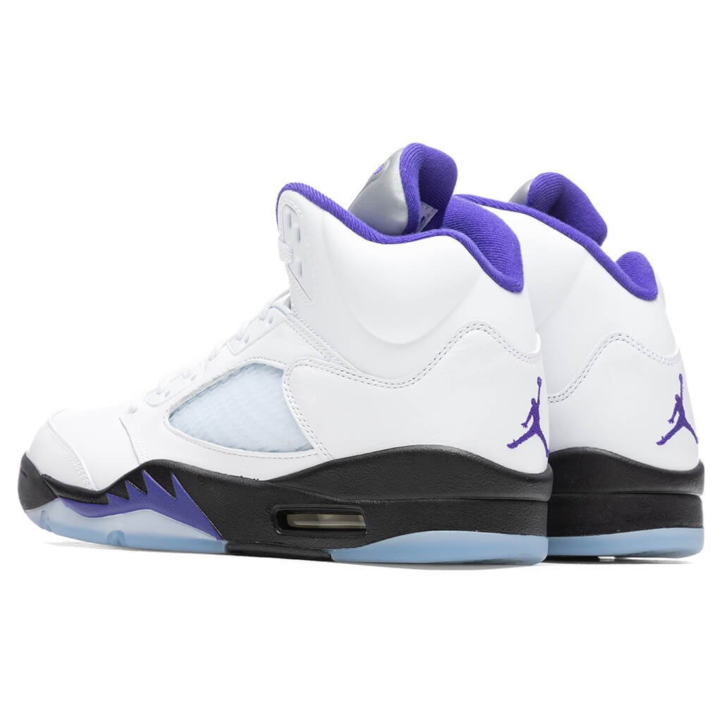 Air Jordan 5 Retro - White/Dark Concord/Black
