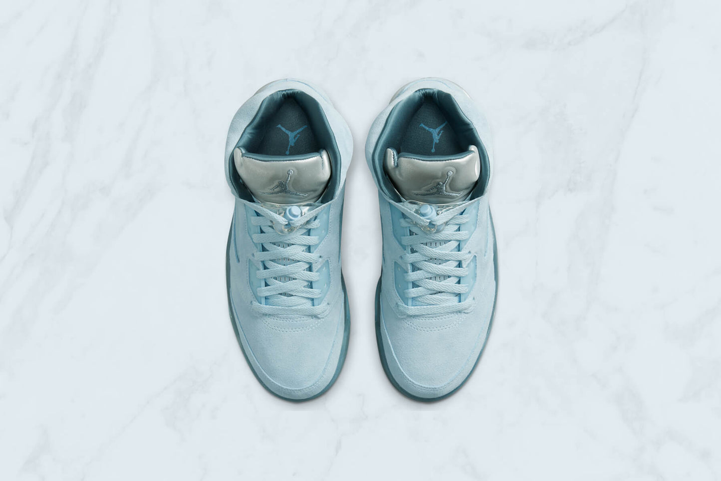 Women's Air Jordan 5 Retro "Bluebird"- Ice/Blue Graphite