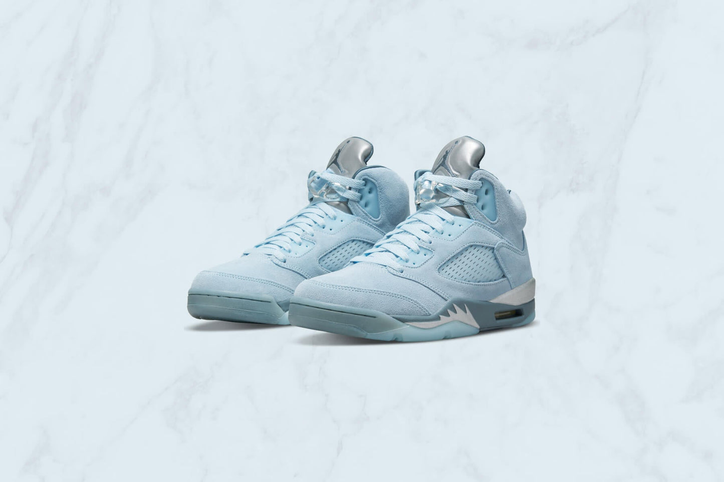 Women's Air Jordan 5 Retro "Bluebird"- Ice/Blue Graphite