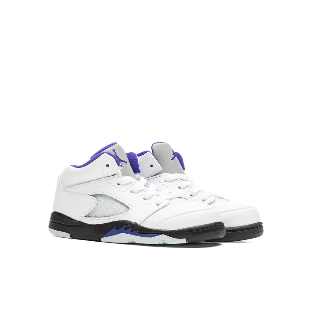 Air Jordan 5 Retro (TD) - White/Dark Concord/Black