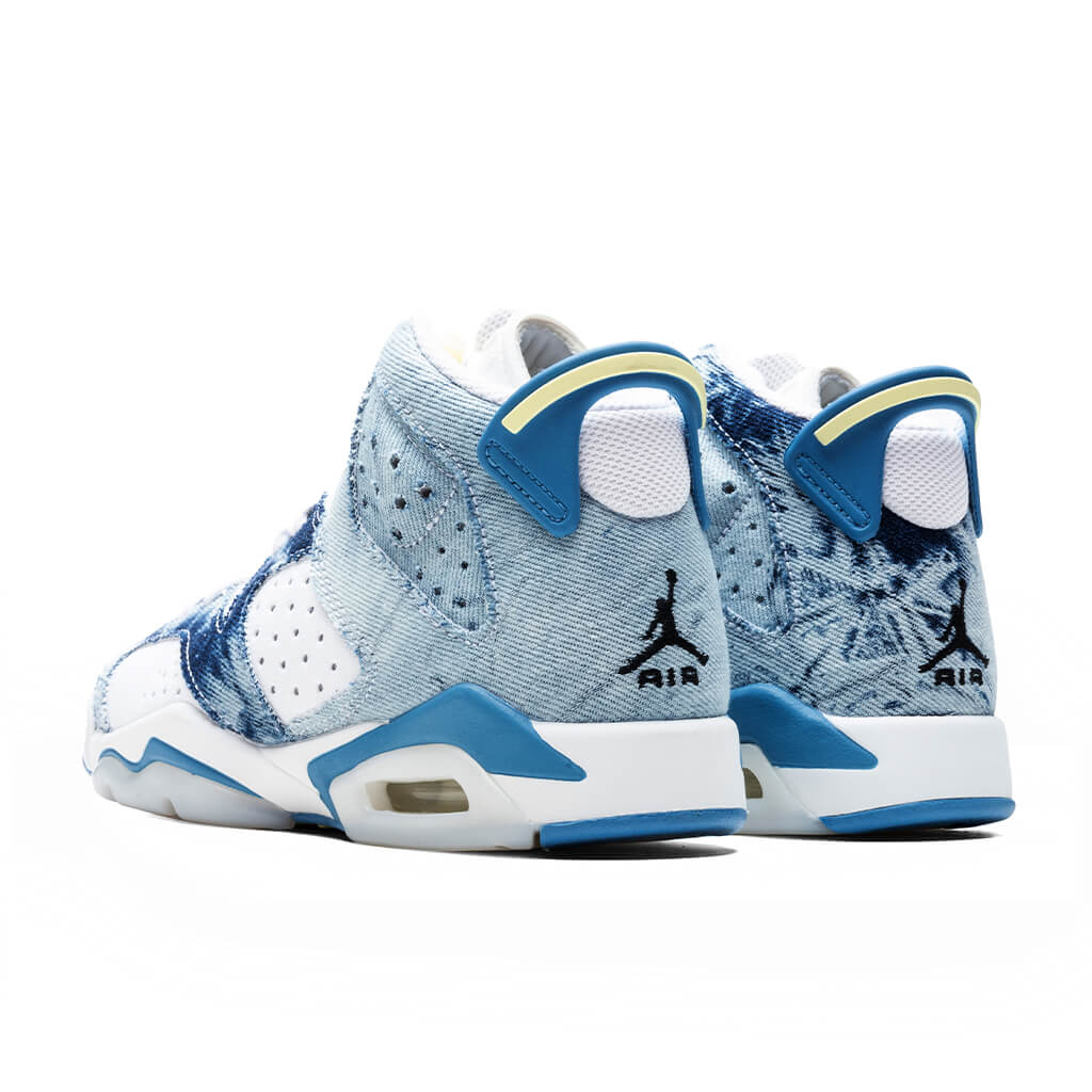 Air Jordan 6 Retro (GS) - White/Dutch Blue/Citron Tint