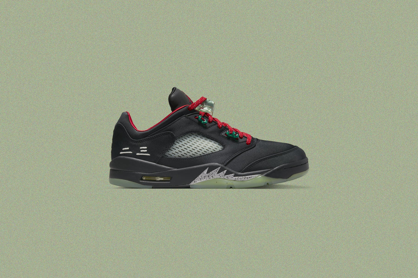 Air Jordan 5 Retro Low SP x CLOT - Black/Classic Jade/Fire Red