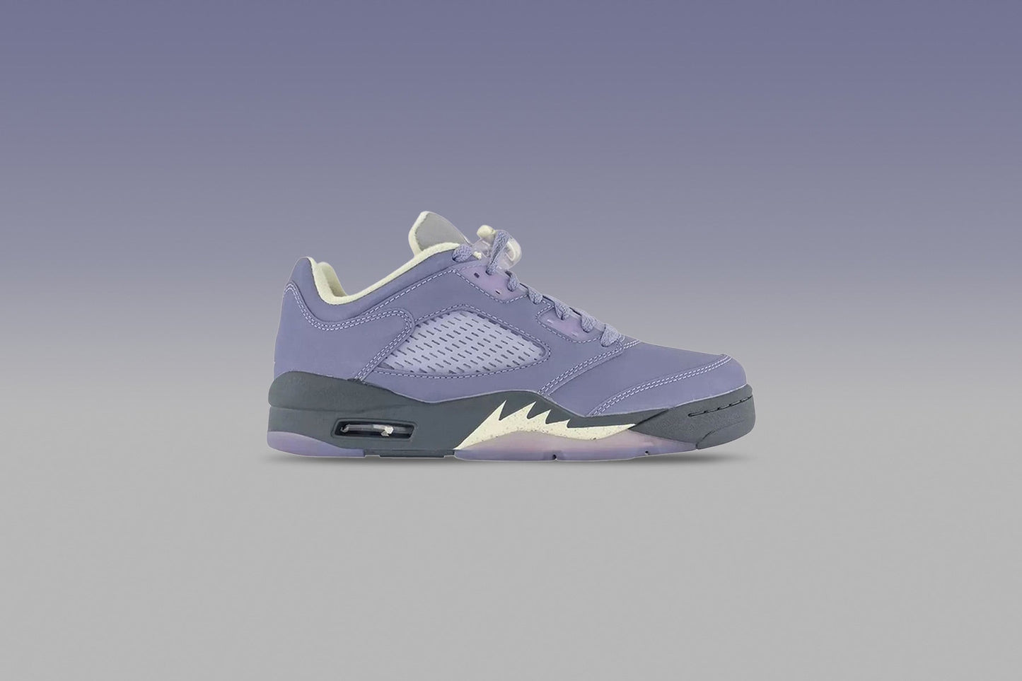 Women's Air Jordan 5 Retro Low - Indigo Haze/Fire Red/Metallic Silver