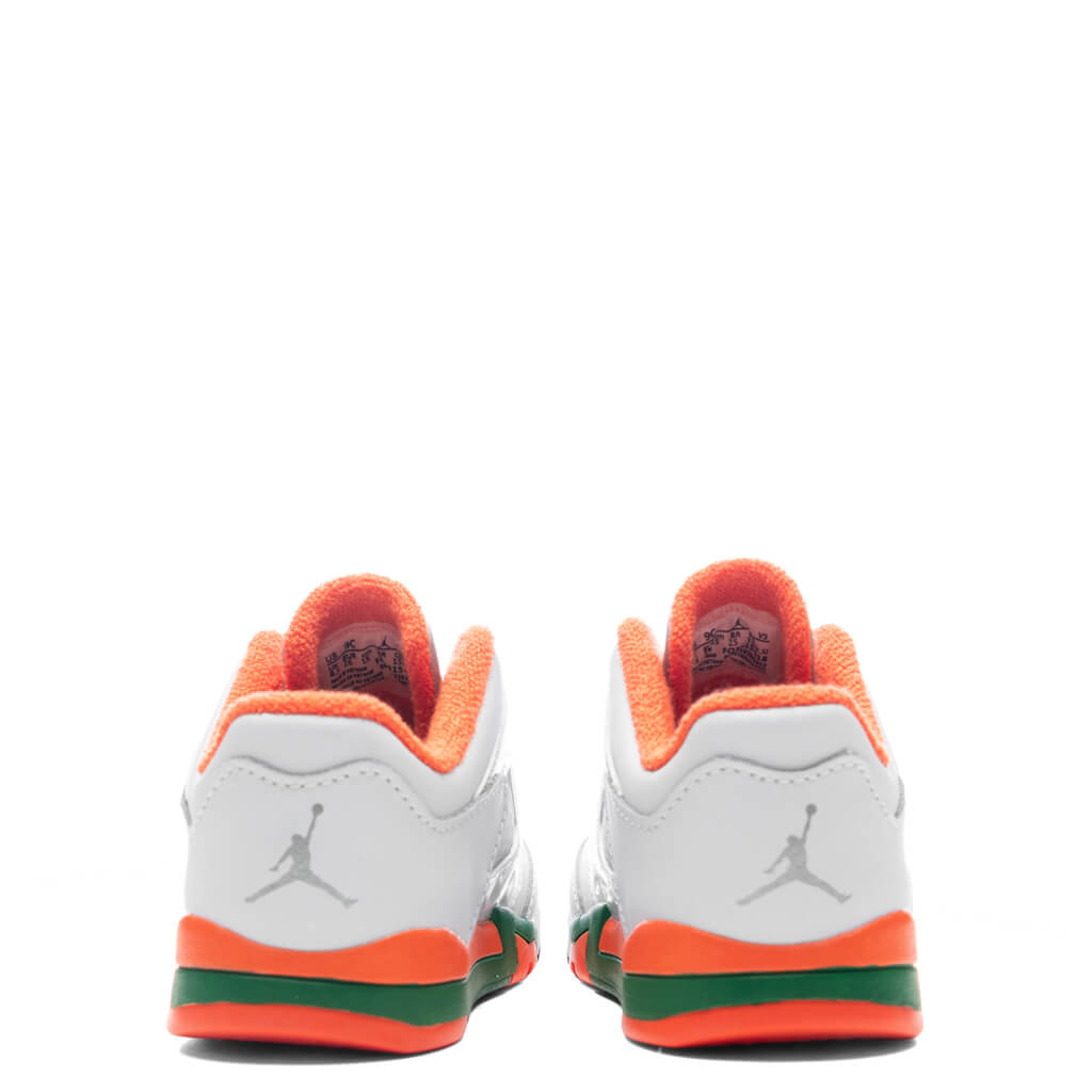 Air Jordan 5 Retro Low (TD) - Football Grey/Brilliant Orange/Pine Green