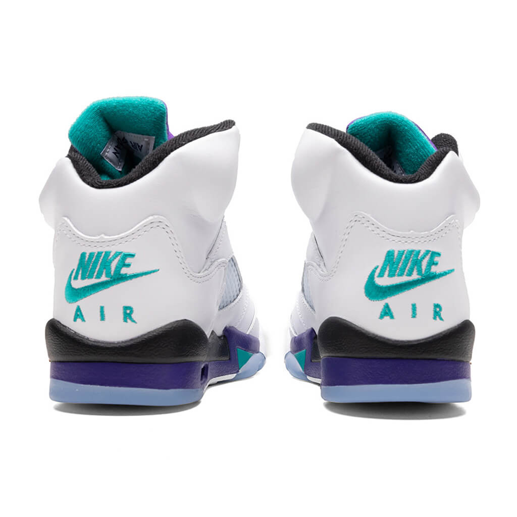 Air Jordan 5 Retro OG 'Grape' (GS) - White/New Emerald/Grape
