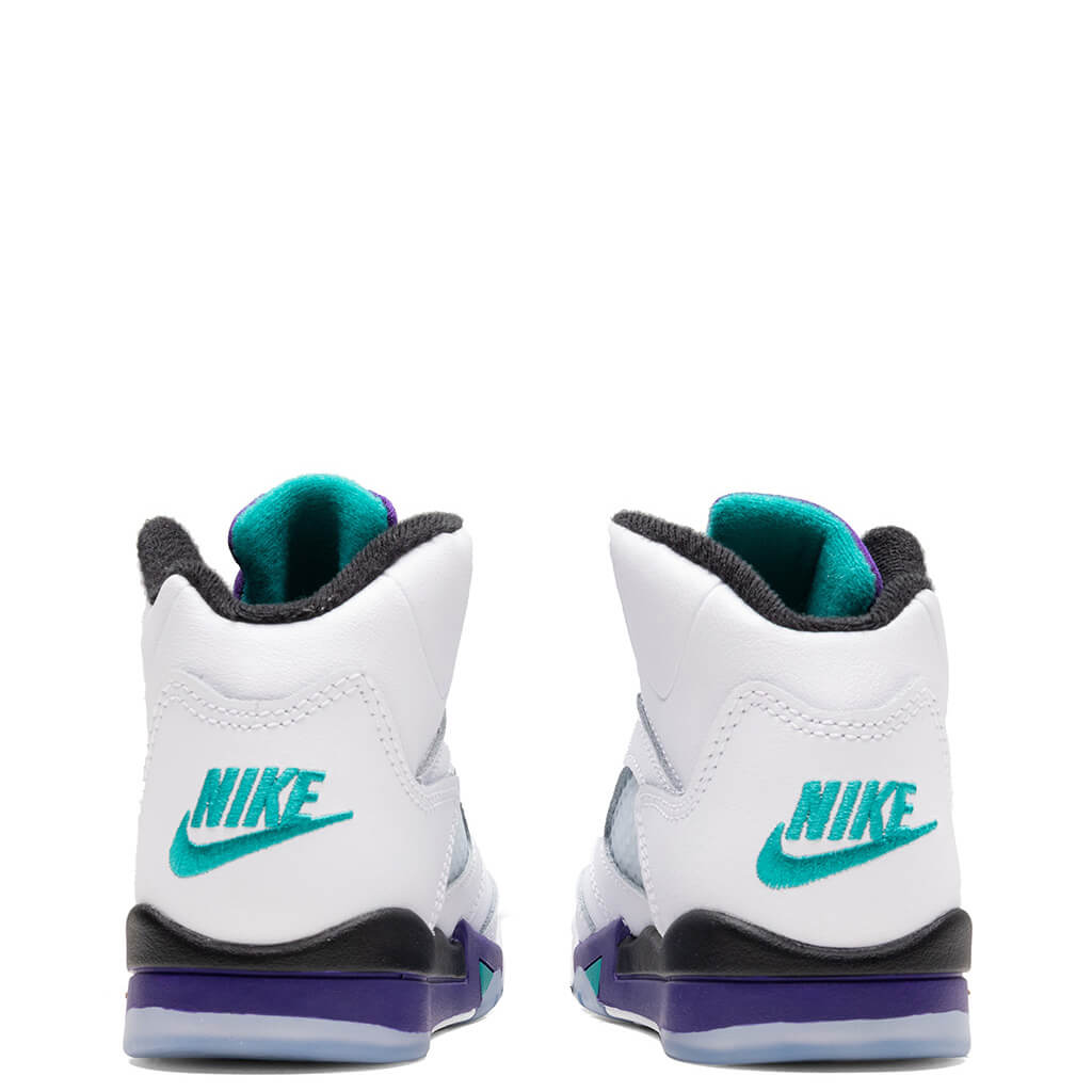 Air Jordan 5 Retro OG 'Grape' (PS) - White/New Emerald/Grape