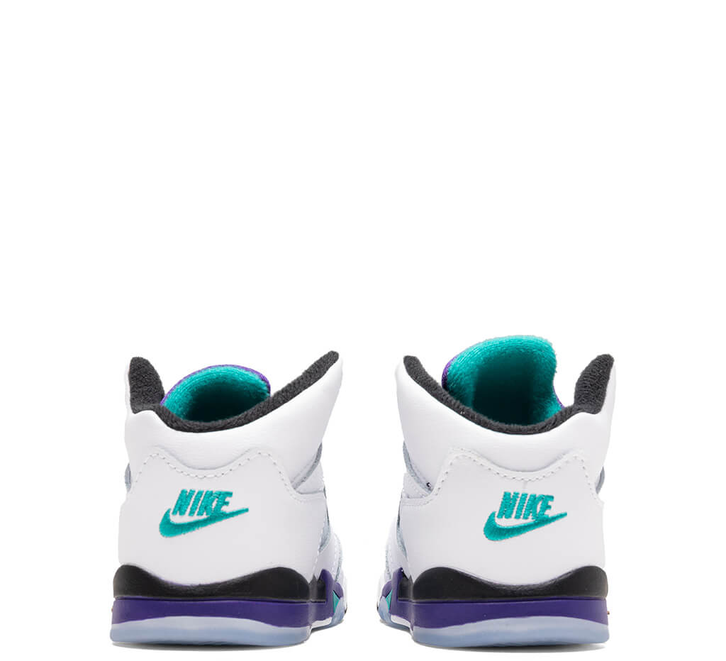 Air Jordan 5 Retro OG 'Grape' (TD) - White/New Emerald/Grape