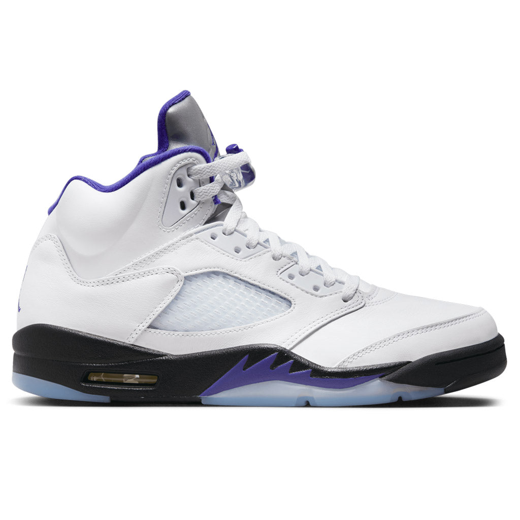 Air Jordan 5 Retro - White/Dark Concord/Black