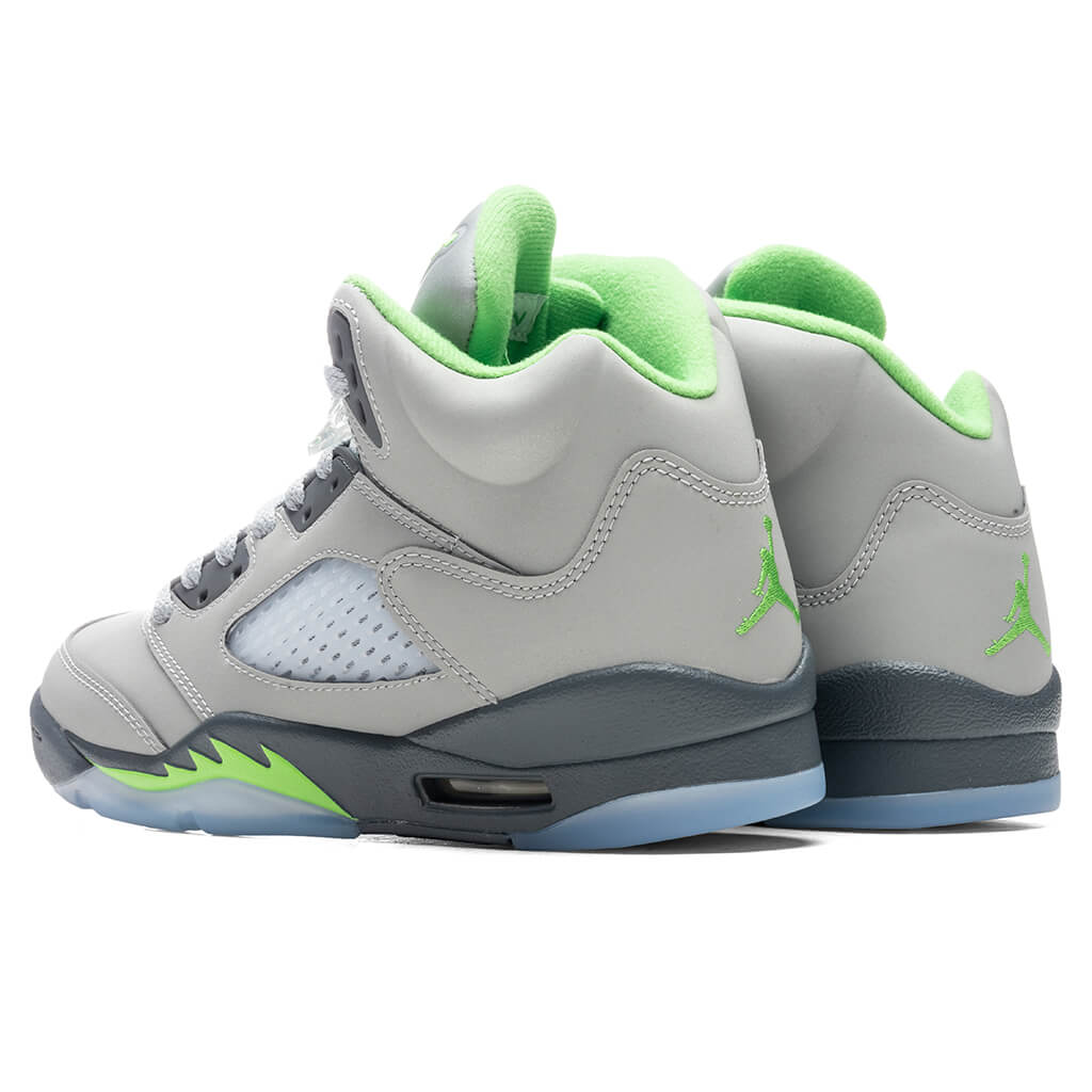 Air Jordan 5 Retro (GS) 'Green Bean' - Silver/Flint Grey