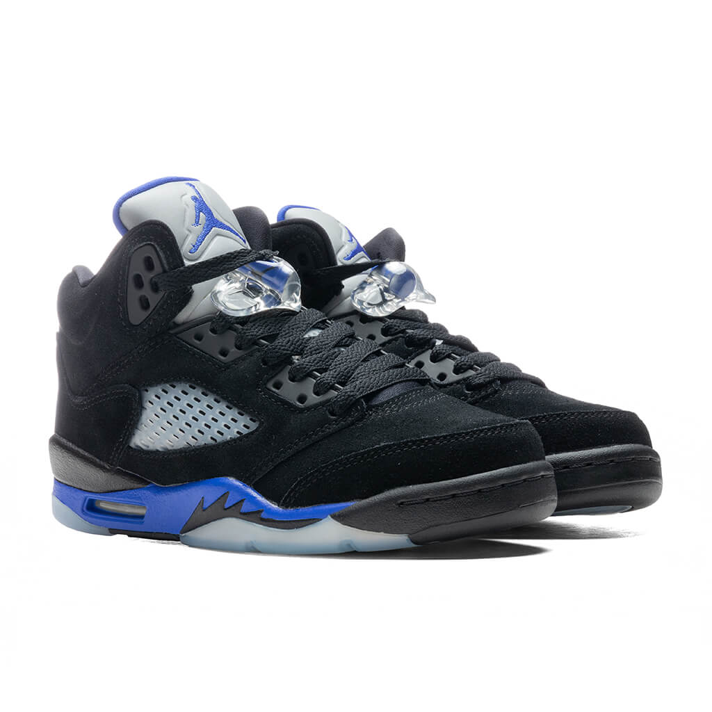 Air Jordan 5 Retro (GS) "Racer Blue" - Black/Reflect Silver