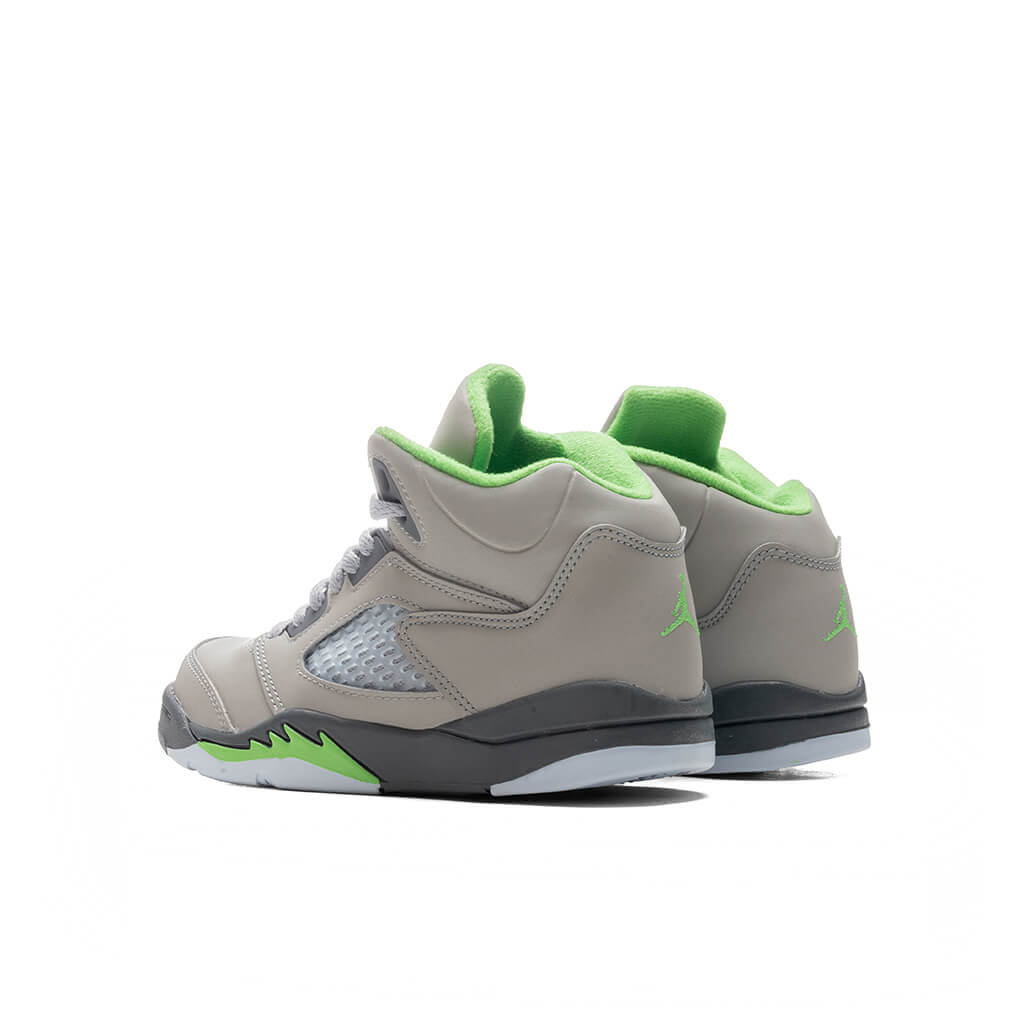 Air Jordan 5 Retro (PS) 'Green Bean' - Silver/Flint Grey