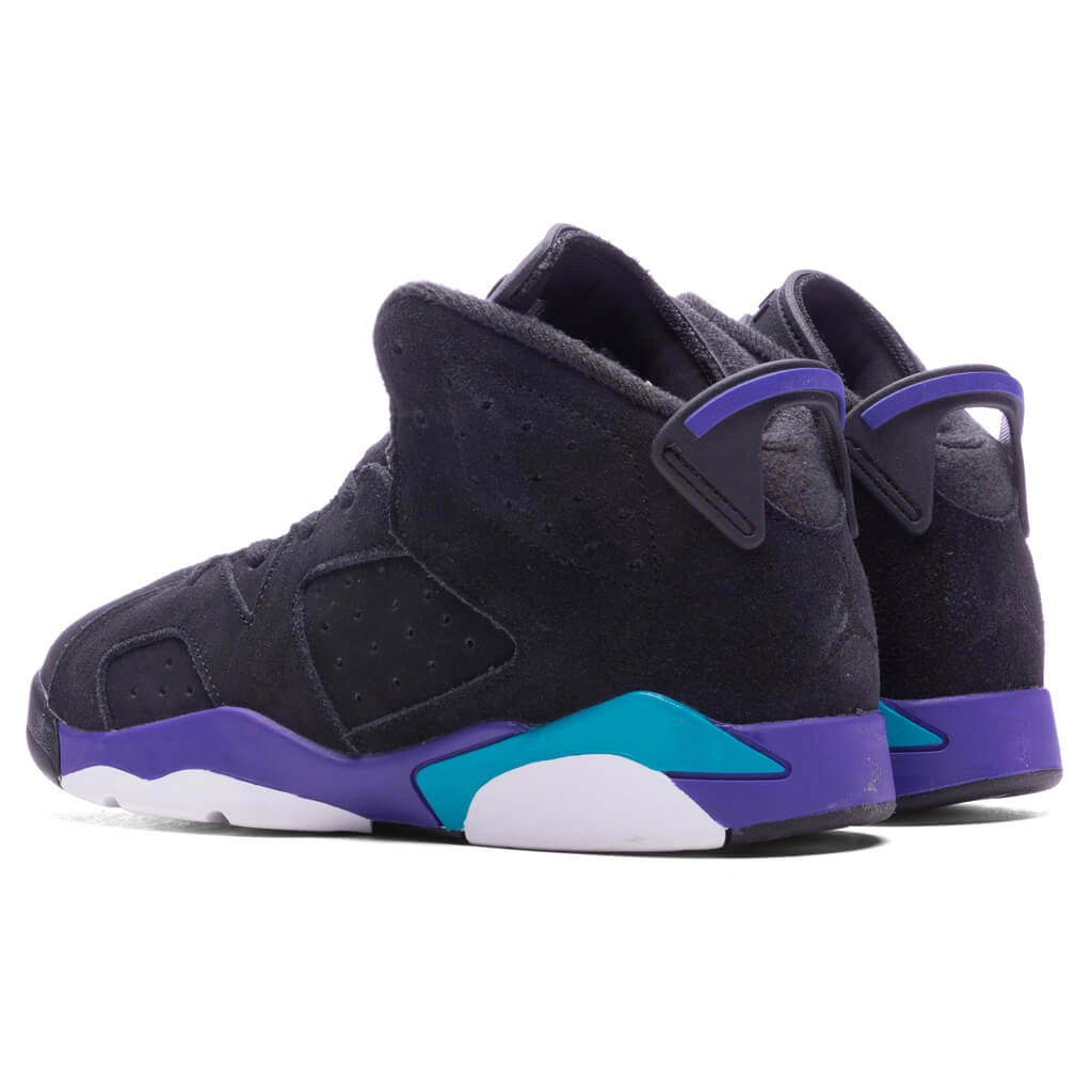Air Jordan 6 Retro (PS) 'Aqua' - Black/Bright Concord/Aquatone
